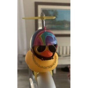 New Rubber Duck Toy Car Ornaments Yellow Duck Car Dashboard Decorations Squeeze